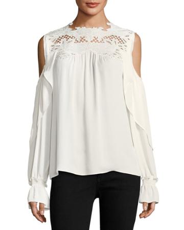 Davina Long-sleeve Crochet-yoke