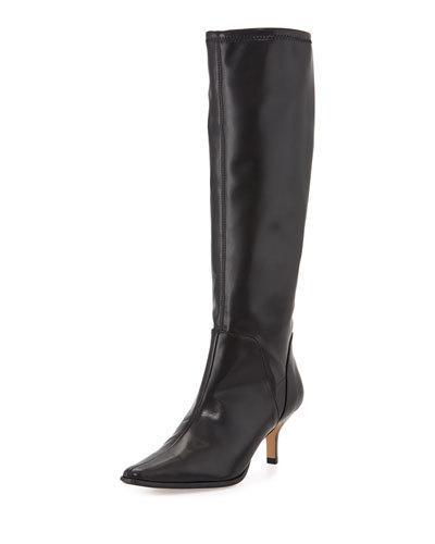 Lena Leather Boot, Black