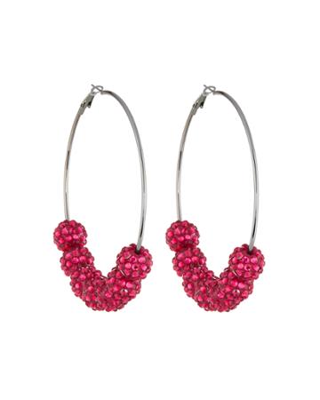 Fireball Bead Hoop Earrings