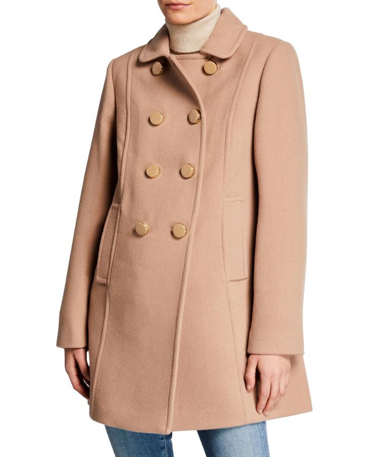 Wool Twill Double-breasted Coat