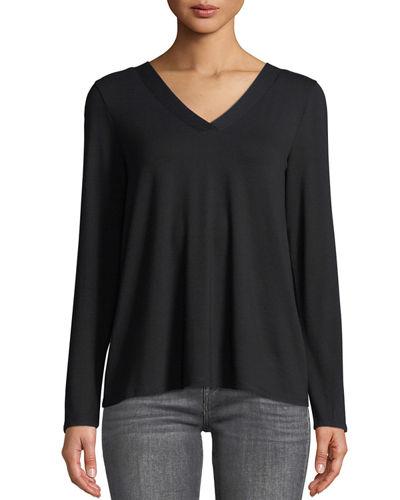 Ladder-sleeve V-neck Tee