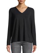 Ladder-sleeve V-neck Tee