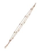 14k Rose Gold Three-strand Floating Diamond Bracelet
