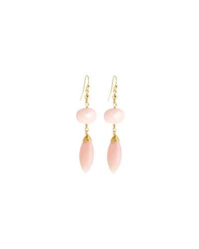 Quartz Double-drop Earrings