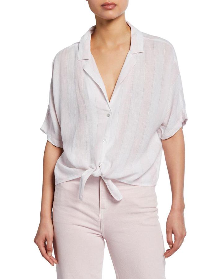 Marley Striped Tie-front