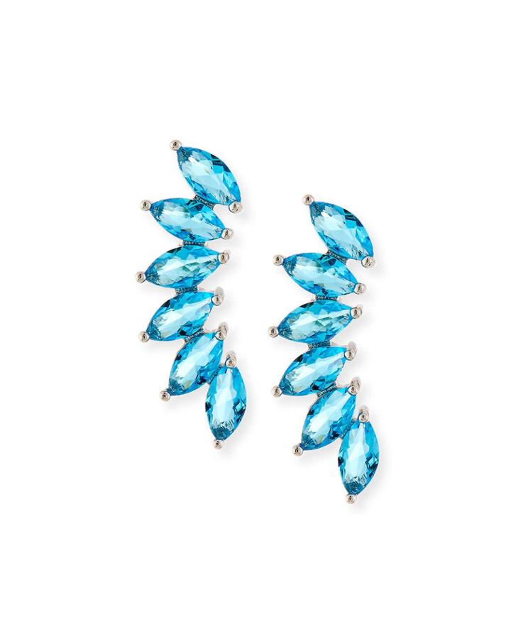 Marquis Wing Climber Earrings