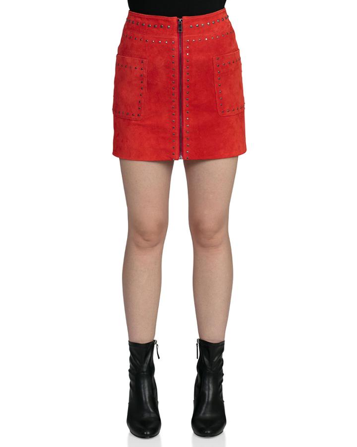 Stud-trim Suede Mini