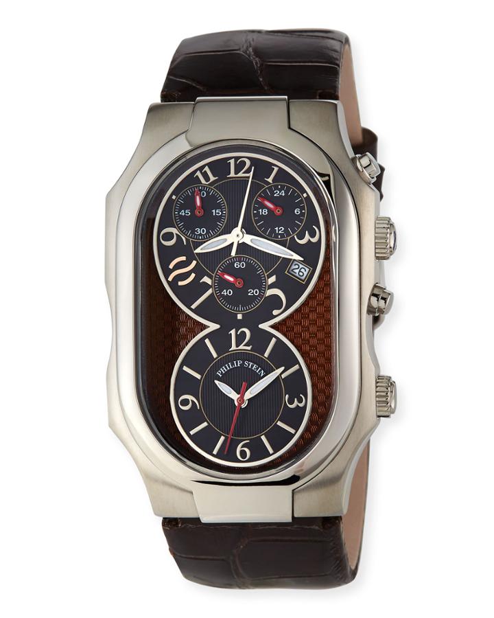 Signature Dual Time Zone Watch With Embossed