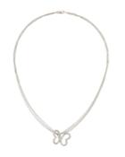 18k White Gold Diamond Butterfly Pendant Necklace