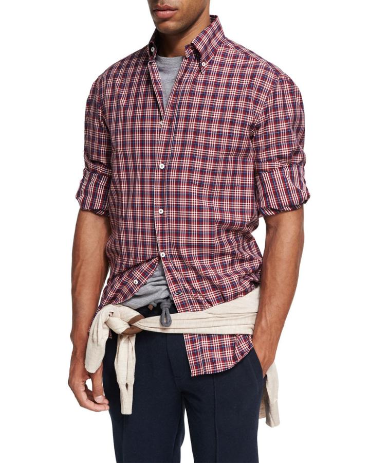 Madras Plaid Cotton Twill