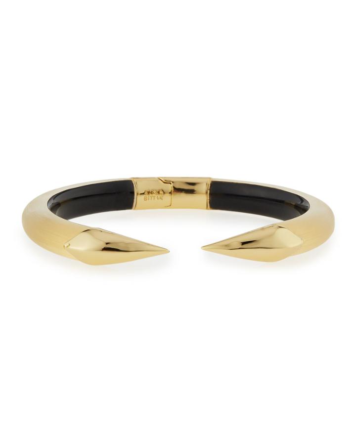 Alexis Bittar Lucite Pointed Hinge Bracelet, Gold, Women's