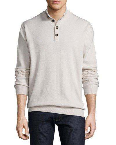 Cashmere Button-collar
