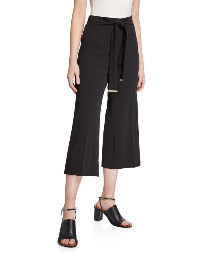 Belted Wide-leg Culottes