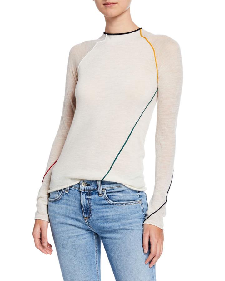 Lydia Alpaca-blend Crewneck Top W/