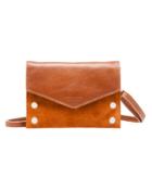 Travis Mixed Leather Crossbody Bag, Brown