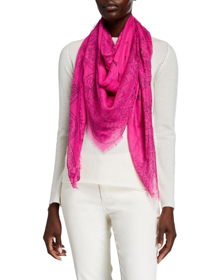 Printed Modal/cashmere