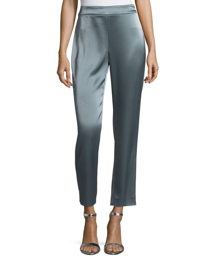Liquid Satin Cropped Pants