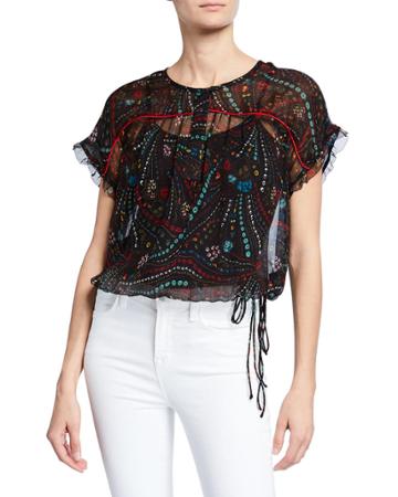 Terson Psyche Embroidered Sheer