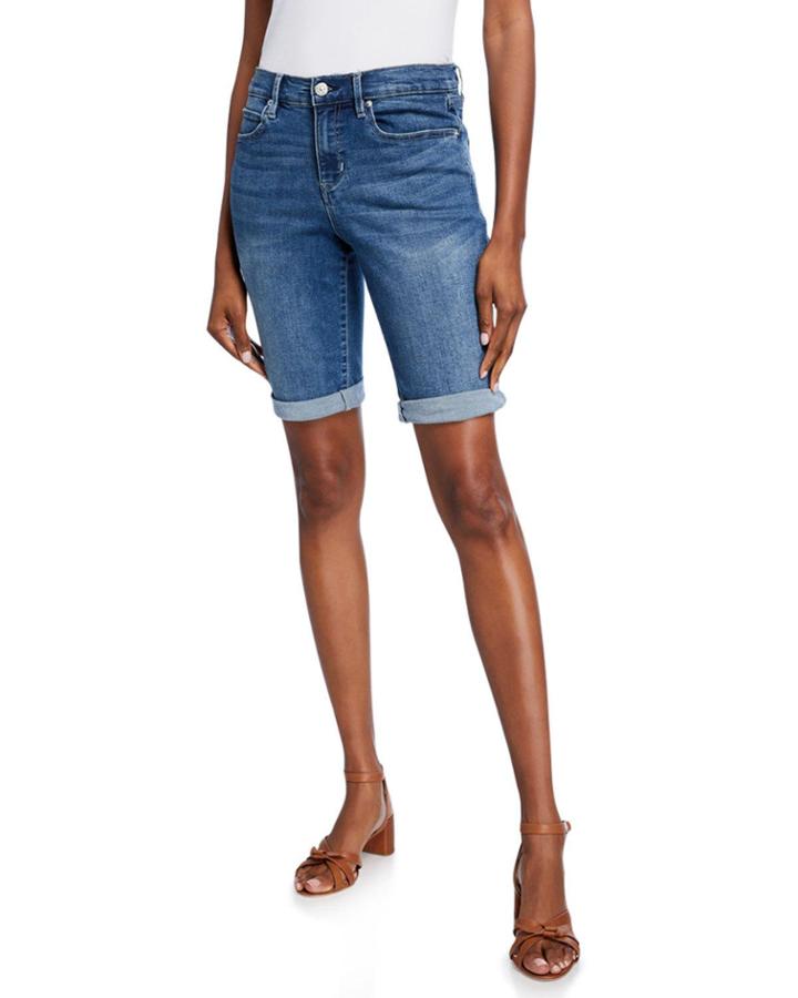 High-rise Rolled-cuff Denim