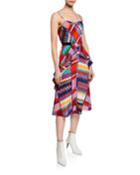 Josie Printed Ruffle Silk