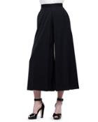 High-waist Wide-leg Culotte Pants