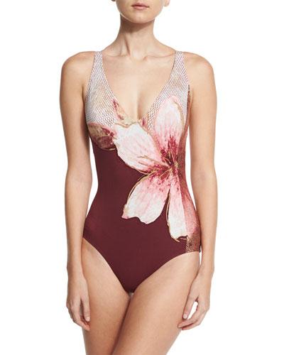 Gilded Garden V-neck One-piece