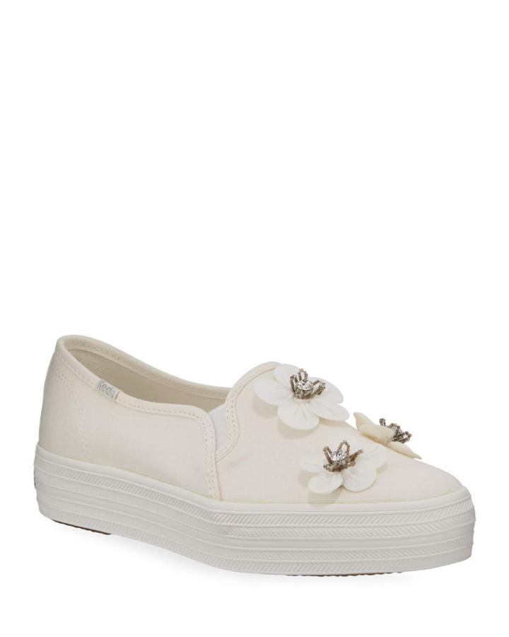 Triple Deck Floral Slip-on