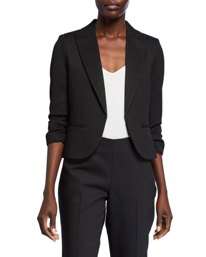 Ruched-sleeve Peak