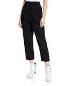 Cropped Pull-on Trousers
