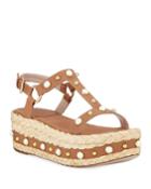 Beraffia Embellished Platform Espadrilles