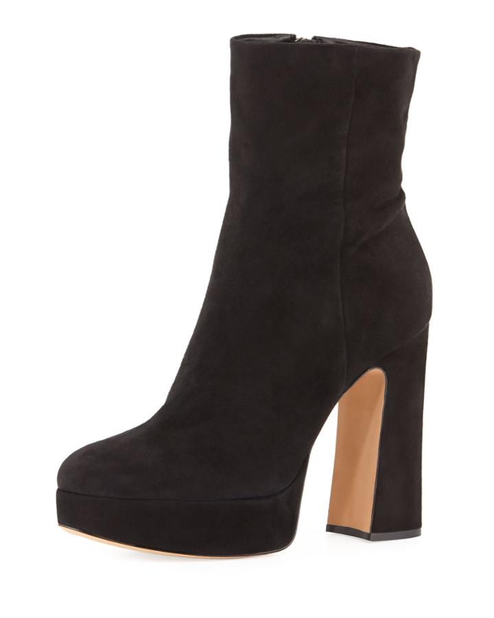 Loreta Suede Platform Bootie