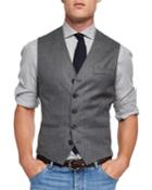 Men's Wool Flannel Gilet Vest