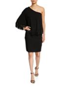 Eastside One-sleeve Fringed Dress
