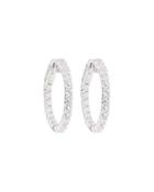 14k In & Out Diamond Hoop Earrings