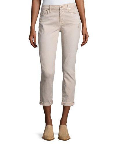 Josefina Skinny Boyfriend Jeans, Tan