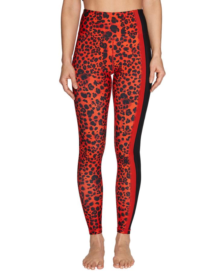 Contrast-stripe Printed High-waist