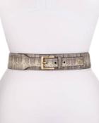 Snake-embossed 45mm Belt, Natural