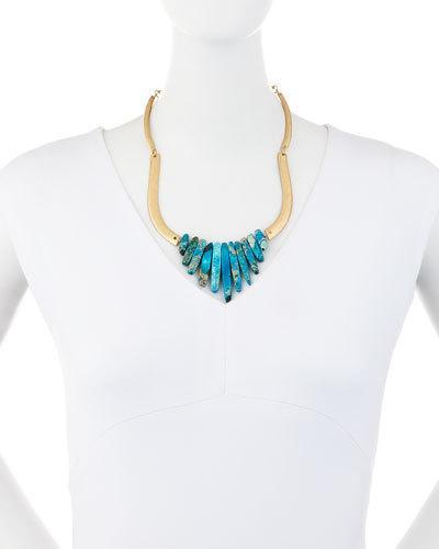 Turquoise Howlite Earth Necklace