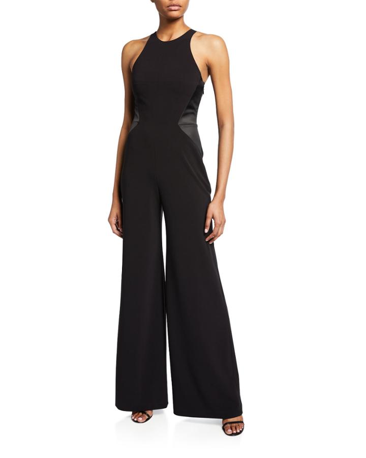 Sleeveless Halter-neck Jumpsuit With