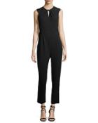 Lace-back Crepe Jumpsuit