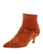 Jean Velvet Point-toe Boot