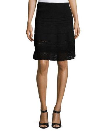 Pointelle-inset Flippy Knit