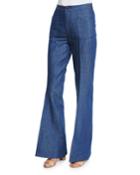 High-waist Flare-leg Jeans, Pale Blue
