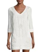 Camber Sands Embroidered Dress, White