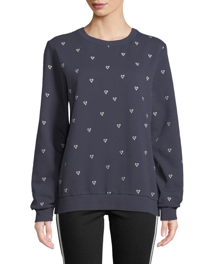 Torine Heart Embroidery Cotton-blend