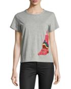 Vacuum-embroidered Classic Tee, Gray