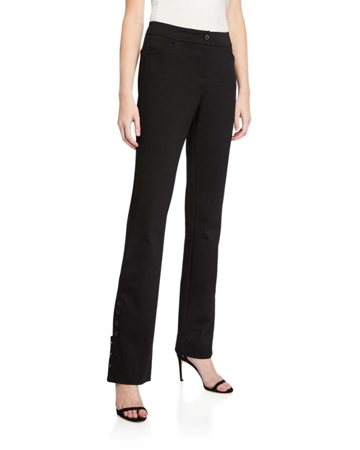 Ponte Pant With Button Detail