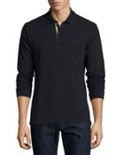 Long-sleeve Oxford Polo
