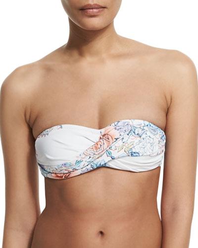Floral-print Twisted Bandeau