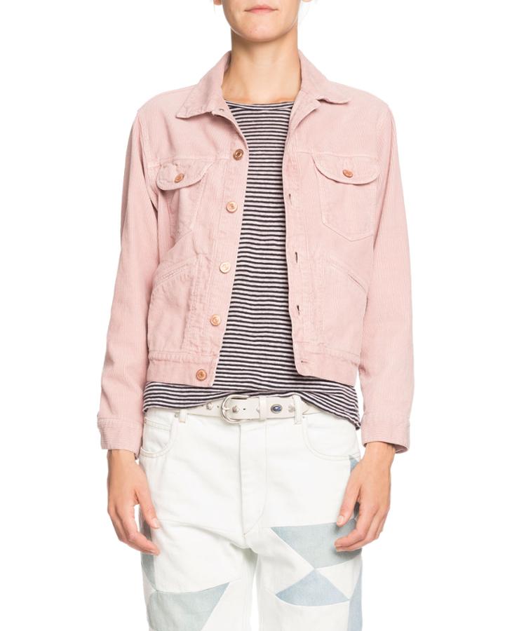 Foftya Cropped Corduroy Button-front Jacket